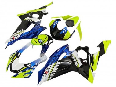 2017-2023 Yamaha YZF R6 Motorcycle Fairings - Neon Yellow Blue Shark Canada Websites