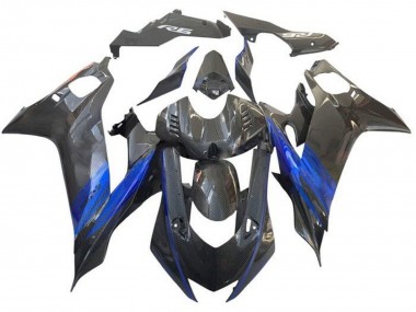 2017-2023 Yamaha YZF R6 Motorcycle Fairing - Blue Black Faux Carbon Fiber Canada Websites