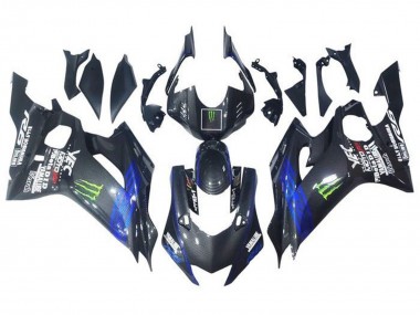 2017-2023 Yamaha YZF R6 Motorcycle Fairings - Blue Black Faux Carbon Fiber Green Monster Canada Websites