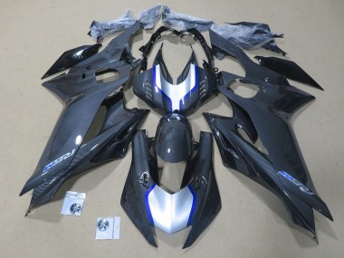2017-2023 Yamaha YZF R6 Motorcycle Fairings - Silver Blue Black Faux Carbon Fiber Canada Websites