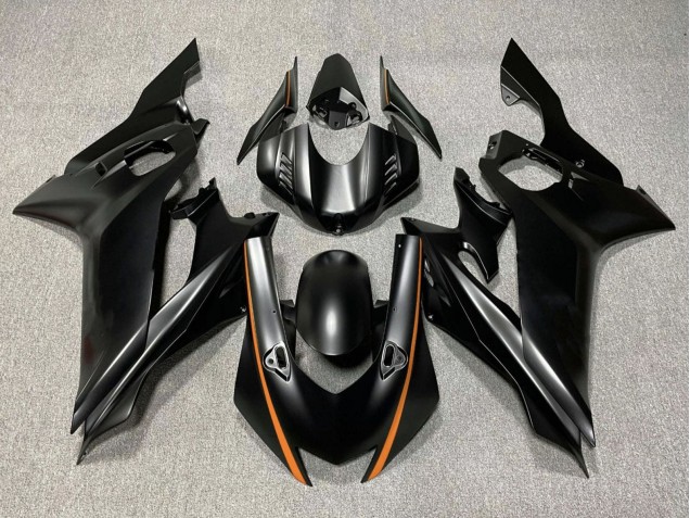 2017-2023 Yamaha YZF R6 Motorcycle Fairings - Matte Black Orange Canada Websites