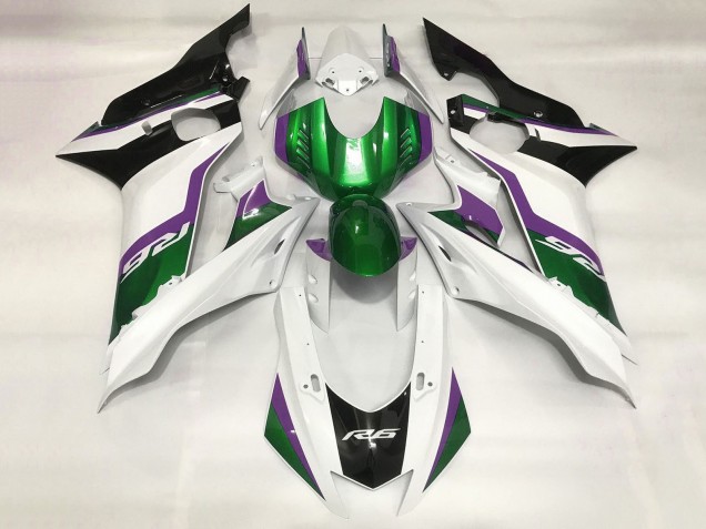 2017-2023 Yamaha YZF R6 Motorcycle Fairings - White Green Purple Black Canada Websites