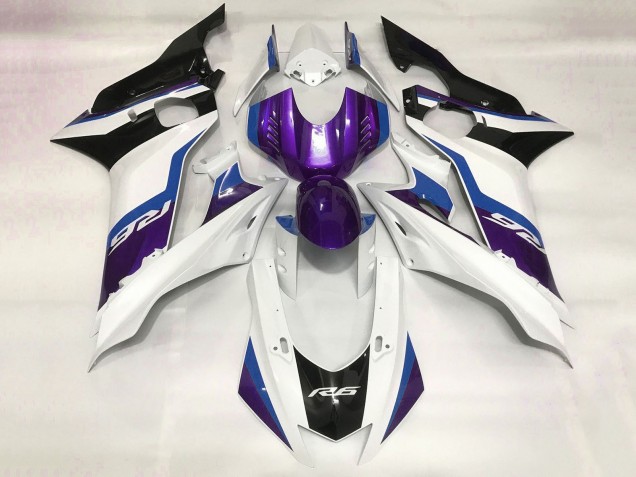 2017-2023 Yamaha YZF R6 Motorcycle Fairing - White Blue Purple Black Canada Websites