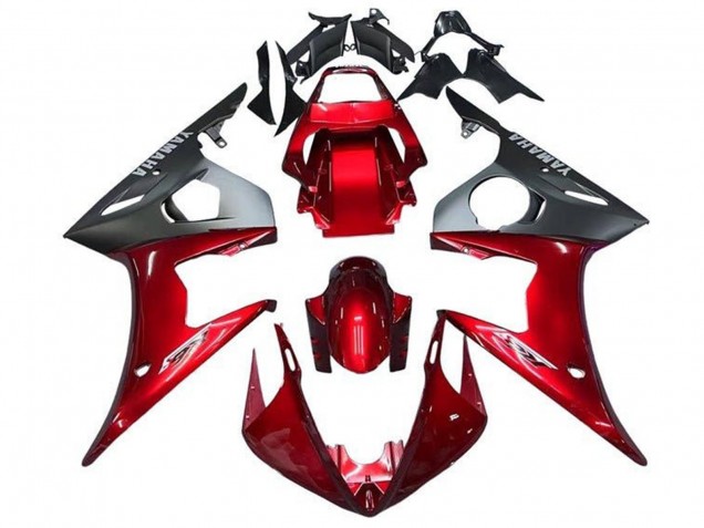 2003-2004 Yamaha YZF R6 Motorcycle Fairings - Red Matte Black Canada Websites