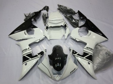 2003-2004 Yamaha YZF R6 Motorcycle Fairings - White Glossy Black Canada Websites