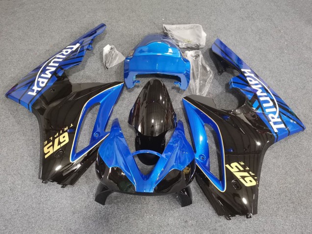 2006-2008 Triumph Daytona 675 Triple Motorcycle Fairings - Blue Glossy Black Racing Canada Websites
