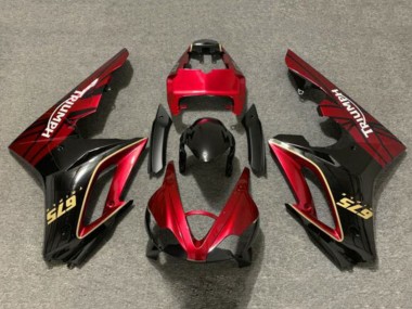 2009-2012 Triumph Daytona 675 Triple Motorcycle Fairings - Red Gold Glossy Black Canada Websites