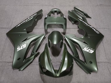 2009-2012 Triumph Daytona 675 Triple Motorcycle Fairings - Matte Green White Canada Websites