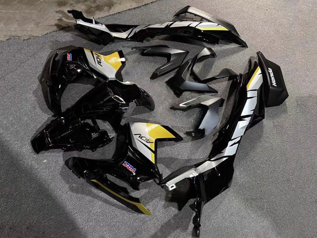2022-2024 Honda ADV160 Motorcycle Fairings - Silver Yellow Glossy Black HRC Canada Websites