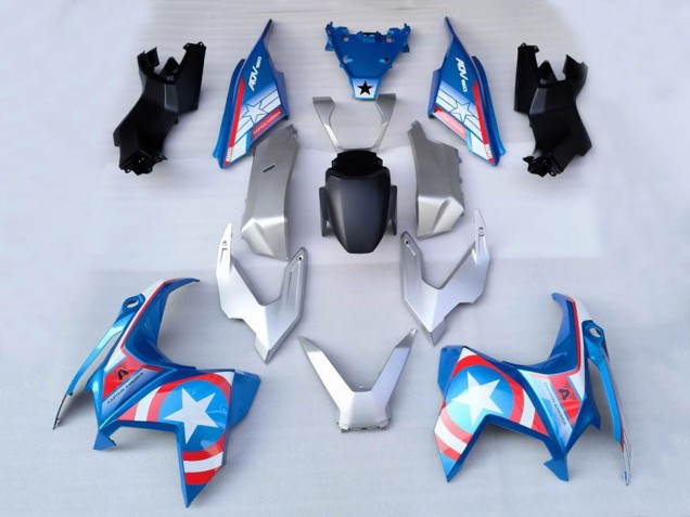 2022-2024 Honda ADV160 Motorcycle Fairings - Silver Blue Red White Star Canada Websites
