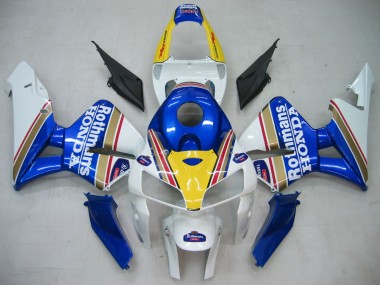 2005-2006 Honda CBR600RR Motorcycle Fairings - Blue White Yellow Rothmans Canada Websites
