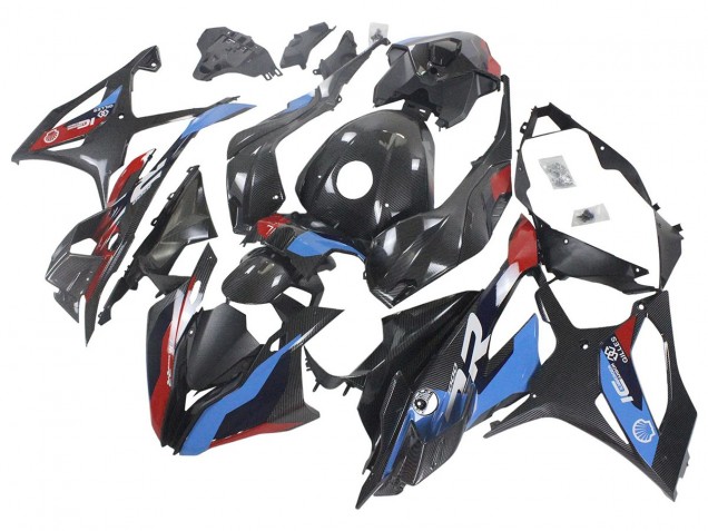 2023-2024 BMW S1000RR Motorcycle Fairings - Blue Red Carbon Fiber Canada Websites