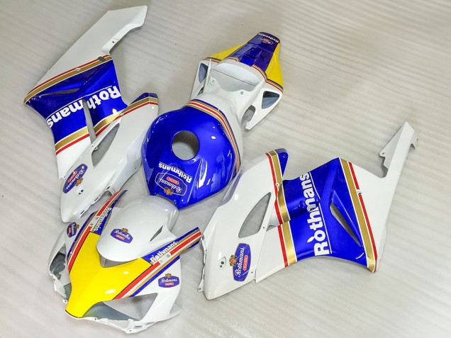 2004-2005 Honda CBR1000RR Motorcycle Fairings - White Blue Yellow Rothmans Canada Websites