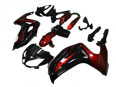 2012-2016 Kawasaki EX650 Motorcycle Fairings - Red Glossy Black Canada Websites