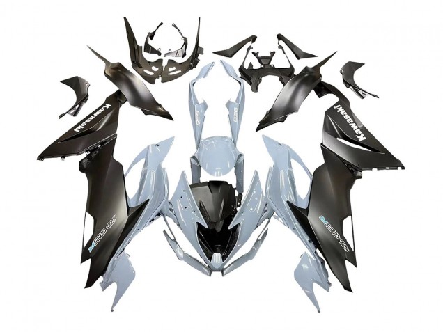 2019-2022 Kawasaki ZX6R Motorcycle Fairings - Grey Matte Black Canada Websites