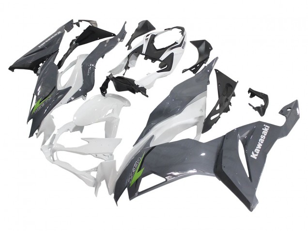 2019-2022 Kawasaki ZX6R Motorcycle Fairings - White Grey Green Canada Websites