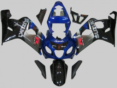 2004-2005 Suzuki GSXR 600/750 Motorcycle Fairings - Blue Grey Glossy Black Canada Websites