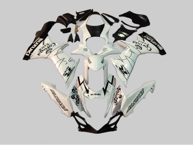 2011-2024 Suzuki GSXR 600/750 Motorcycle Fairings - White Black Alstare Corona Extra Motul Canada Websites