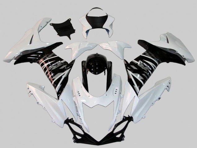 2011-2024 Suzuki GSXR 600/750 Motorcycle Fairing - White Glossy Black Canada Websites