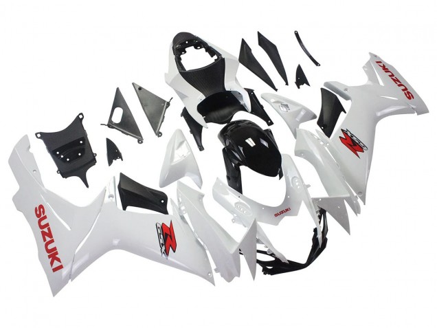 2011-2024 Suzuki GSXR 600/750 Motorcycle Fairings - White Glossy Black Red Decal Canada Websites