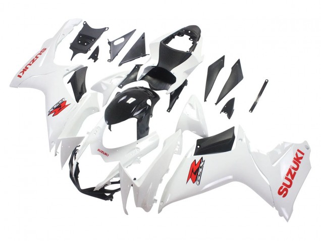 2011-2024 Suzuki GSXR 600/750 Motorcycle Fairings - White Glossy Black Red Decal Canada Websites