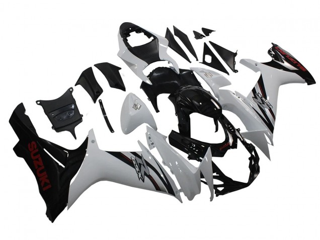 2011-2024 Suzuki GSXR 600/750 Motorcycle Fairings - White Glossy Black Canada Websites
