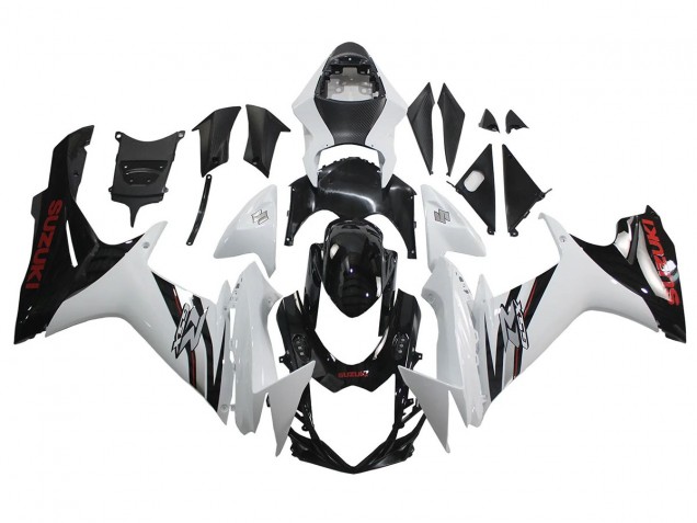 2011-2024 Suzuki GSXR 600/750 Motorcycle Fairings - White Glossy Black Canada Websites