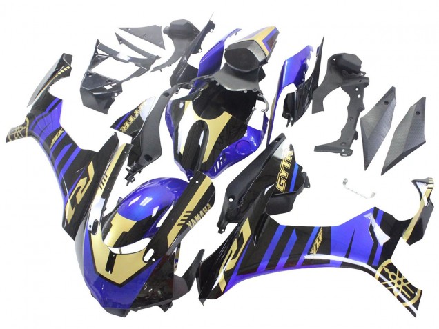 2015-2019 Yamaha YZF R1 Motorcycle Fairings - Blue Gold Black Canada Websites