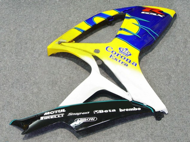 2006-2007 Suzuki GSXR 600/750 Motorcycle Fairings - White Blue Yellow Corona Alstare Canada Websites
