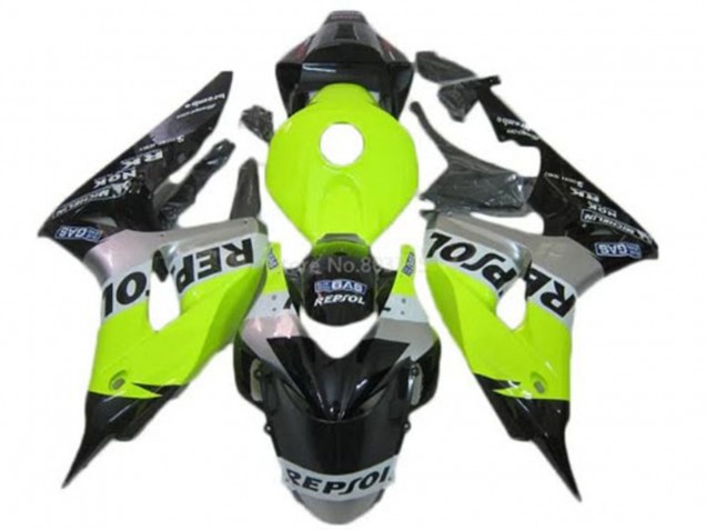 2006-2007 Honda CBR1000RR Motorcycle Fairings - Green Silver Glossy Black Repsol Canada Websites