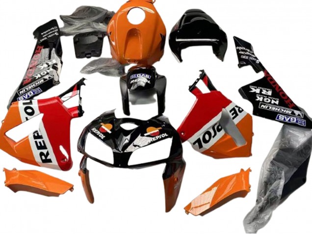 2005-2006 Honda CBR600RR Motorcycle Fairings - Black Orange White Red Repsol Canada Websites