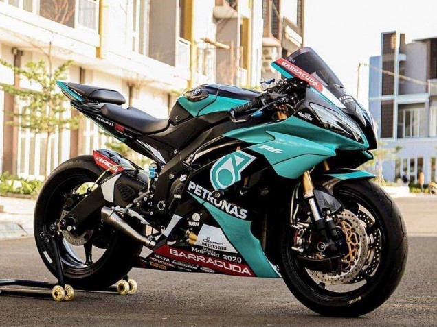 2008-2016 Yamaha YZF R6 Motorcycle Fairings - Light Green White Black Petronas Canada Websites