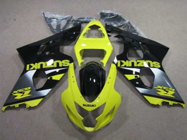 2004-2005 Suzuki GSXR 600 Motorcycle Fairings - Yellow Silver Glossy Black Canada Websites