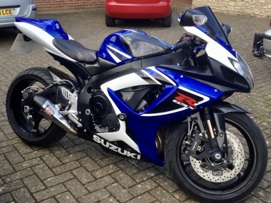 2006-2007 Suzuki GSXR 750 Motorcycle Fairings - White Blue Black Stripe Canada Websites