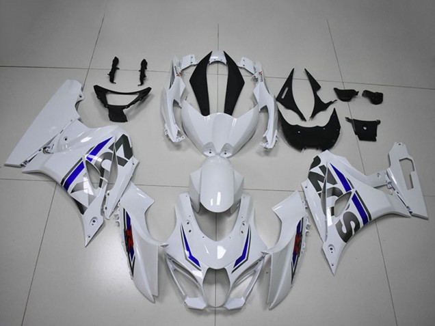2017-2024 Suzuki GSXR 1000 Motorcycle Fairings - White Blue Canada Websites