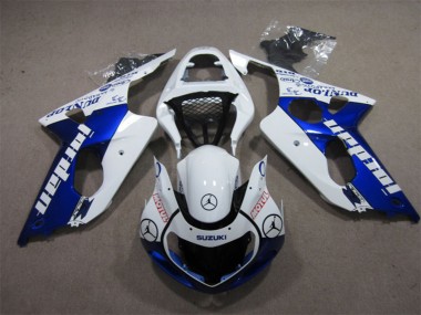 2000-2002 Suzuki GSXR 1000 Motorcycle Fairings - White Blue Jordan Motul Canada Websites