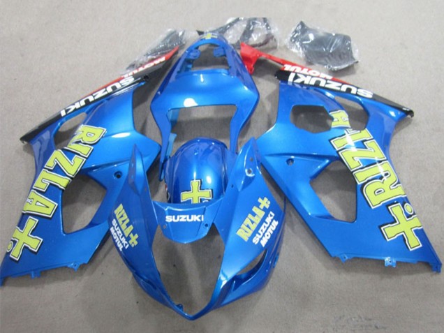 2003-2004 Suzuki GSXR 1000 Motorcycle Fairings - Blue Yellow Black Rizla Canada Websites