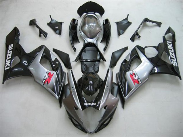 2005-2006 Suzuki GSXR 1000 Motorcycle Fairing Kits - Glossy Black Silver Red Canada Websites