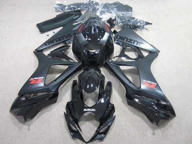 2007-2008 Suzuki GSXR 1000 Motorcycle Fairings Kits - Glossy Black Matte Black Canada Websites