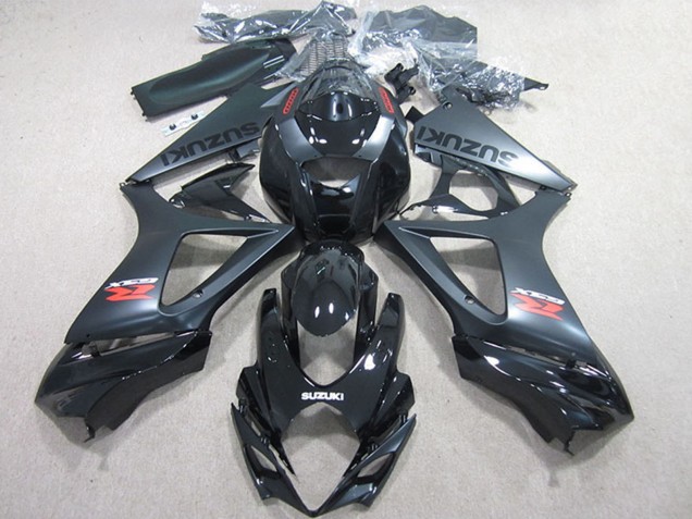 2007-2008 Suzuki GSXR 1000 Motorcycle Fairings Kits - Glossy Black Matte Black Canada Websites