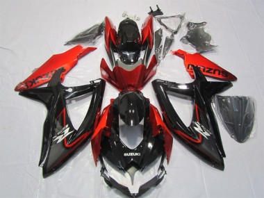 2007-2008 Suzuki GSXR 1000 Motorcycle Fairing - Glossy Black Red Canada Websites