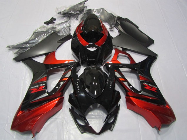 2007-2008 Suzuki GSXR 1000 Motorcycle Fairing Kits - Red Glossy Black Canada Websites