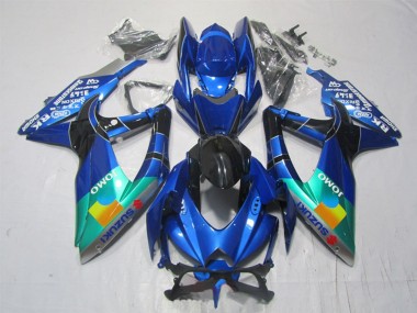 2007-2008 Suzuki GSXR 1000 Motorcycle Fairings - Blue Green Black JOMO Canada Websites