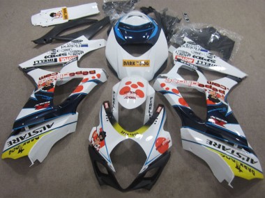 2007-2008 Suzuki GSXR 1000 Motorcycle Fairings - White Red Blue Yellow Dark Dog Canada Websites