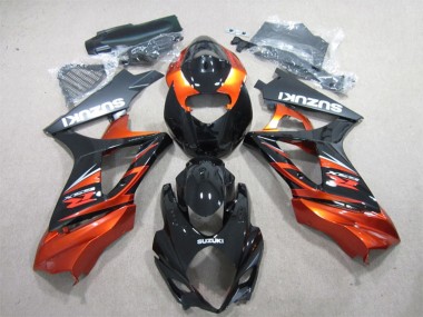 2007-2008 Suzuki GSXR 1000 Motorcycle Fairing - Glossy Black Orange Canada Websites