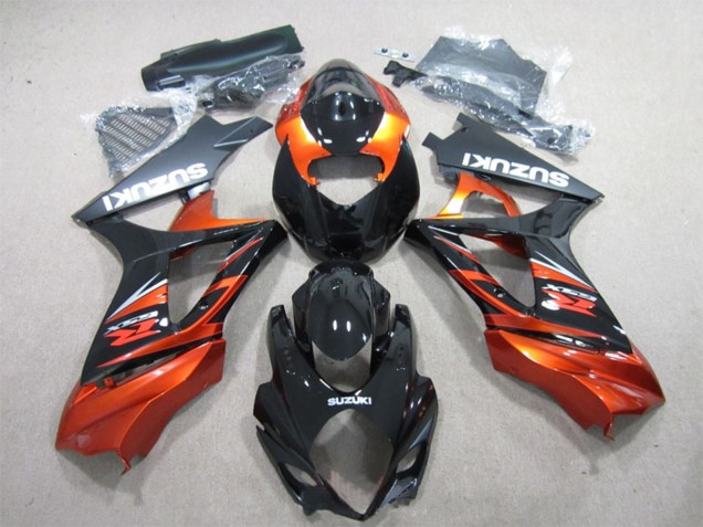 2007-2008 Suzuki GSXR 1000 Motorcycle Fairing - Glossy Black Orange Canada Websites