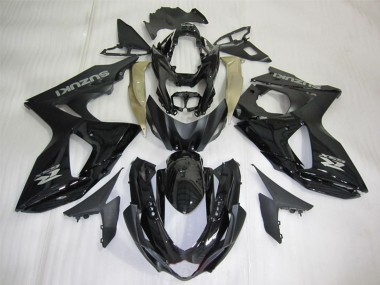 2009-2016 Suzuki GSXR 1000 Motorcycle Fairings - Glossy Black Silver Decal Canada Websites