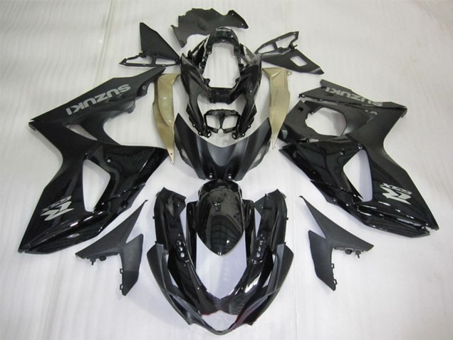2009-2016 Suzuki GSXR 1000 Motorcycle Fairings - Glossy Black Silver Decal Canada Websites