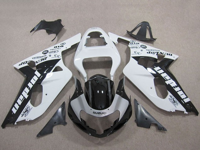 2001-2003 Suzuki GSXR 600 Motorcycle Fairings - White Glossy Black Jordan Canada Websites