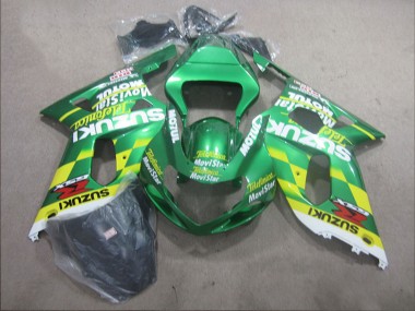 2001-2003 Suzuki GSXR 600 Motorcycle Fairings - Green Yellow Telefumica MoviStar Canada Websites